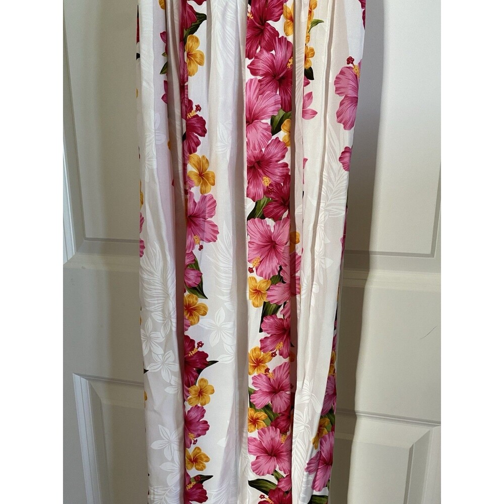 Vintage Paradise Bay Hawaiian Smocked Maxi Dress - 100% Rayon, Made Hawaii - Picture 9 of 11